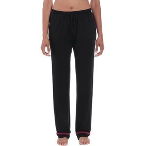 Noble Mount Women’s Jersey Knit French Terry Tapered Lounge Pant Black - Med